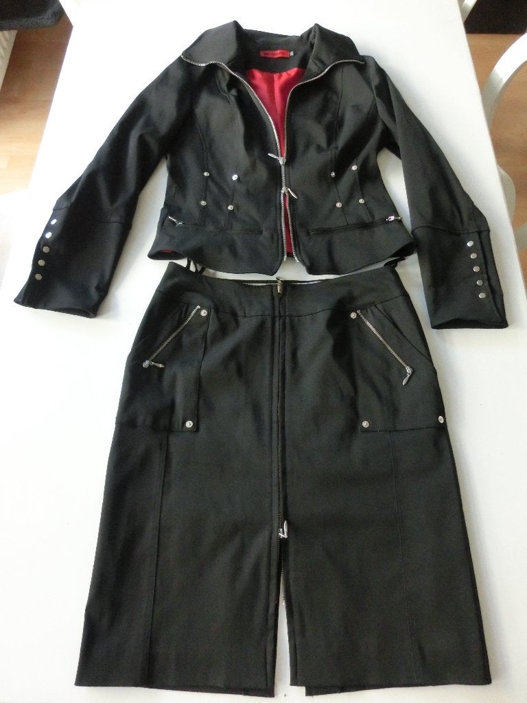 Sexy zwart pakje van Bellissima 38, Kleding | Dames, Maat 38/40 (M), Kostuum of Pak, Zwart, Ophalen of Verzenden