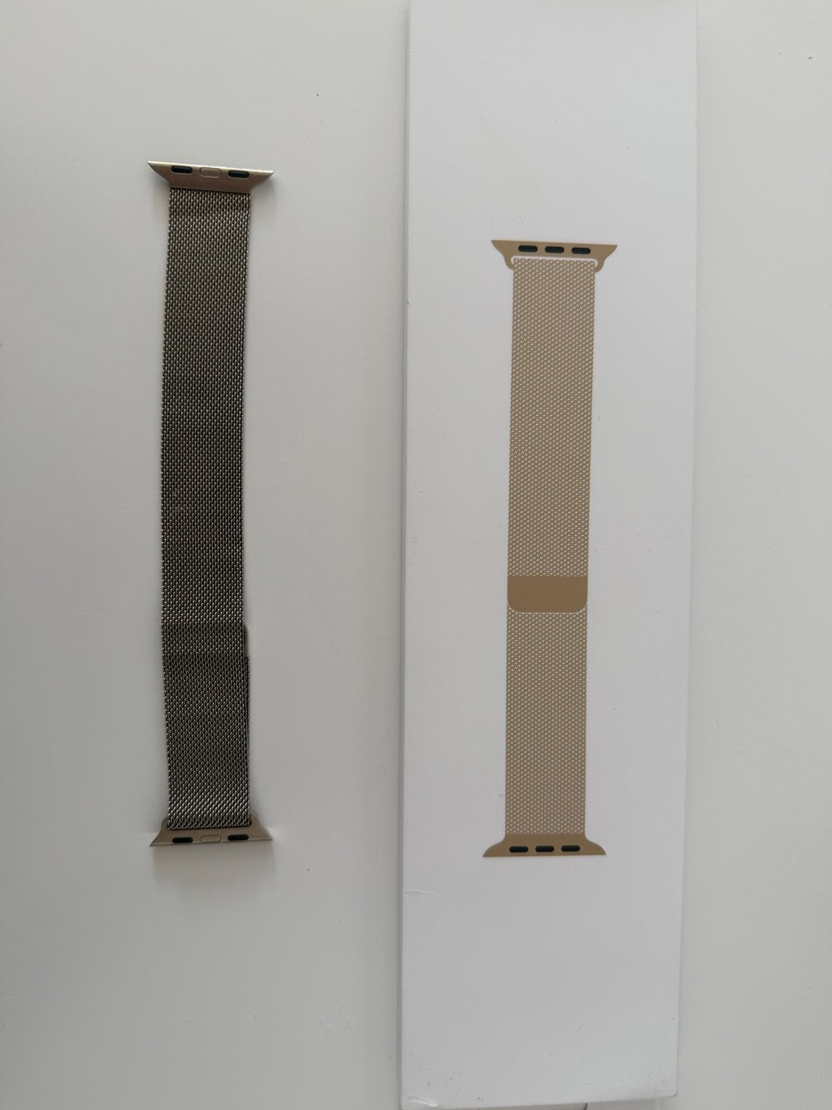 Originele Apple Watch band 41mm Gold Milanese Loop, Ophalen of Verzenden, Gebruikt, Geel