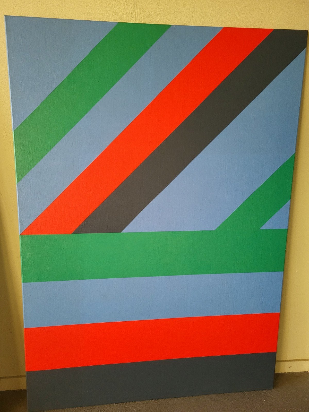 Abstract Schilderij Nigel Kent 1987 - Blue Phare 2, Ophalen