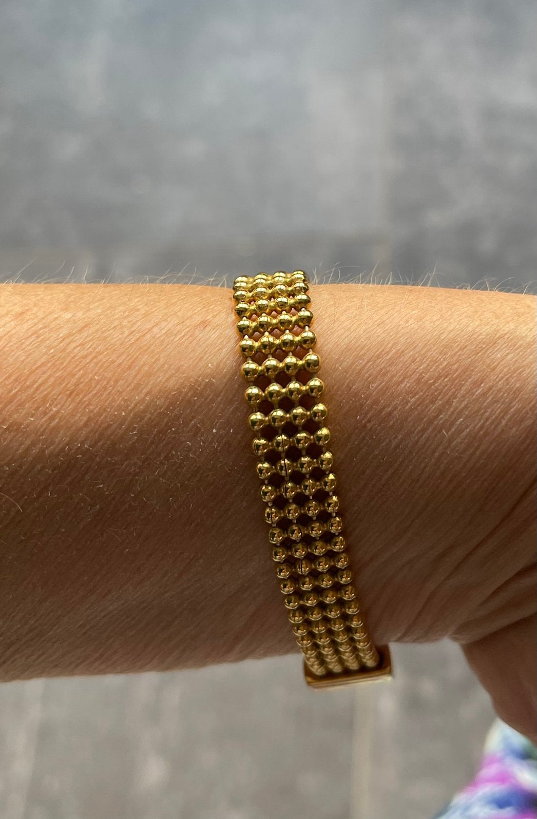 Soepel goudkleurige armband, Ophalen of Verzenden, Zo goed als nieuw, Goud