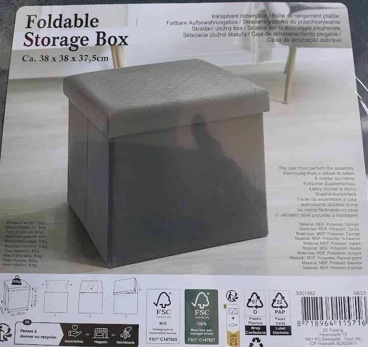 Foldable Storage Box, Doos, 100 cm of meer, 60 cm of meer, Ophalen of Verzenden