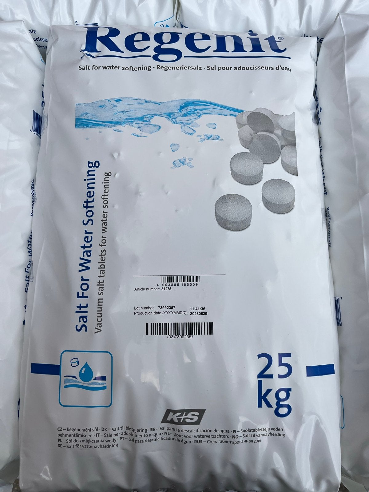 Regenit Onthardingszout Tabletten 25 kg voor Waterontharder, Ophalen, Nieuw