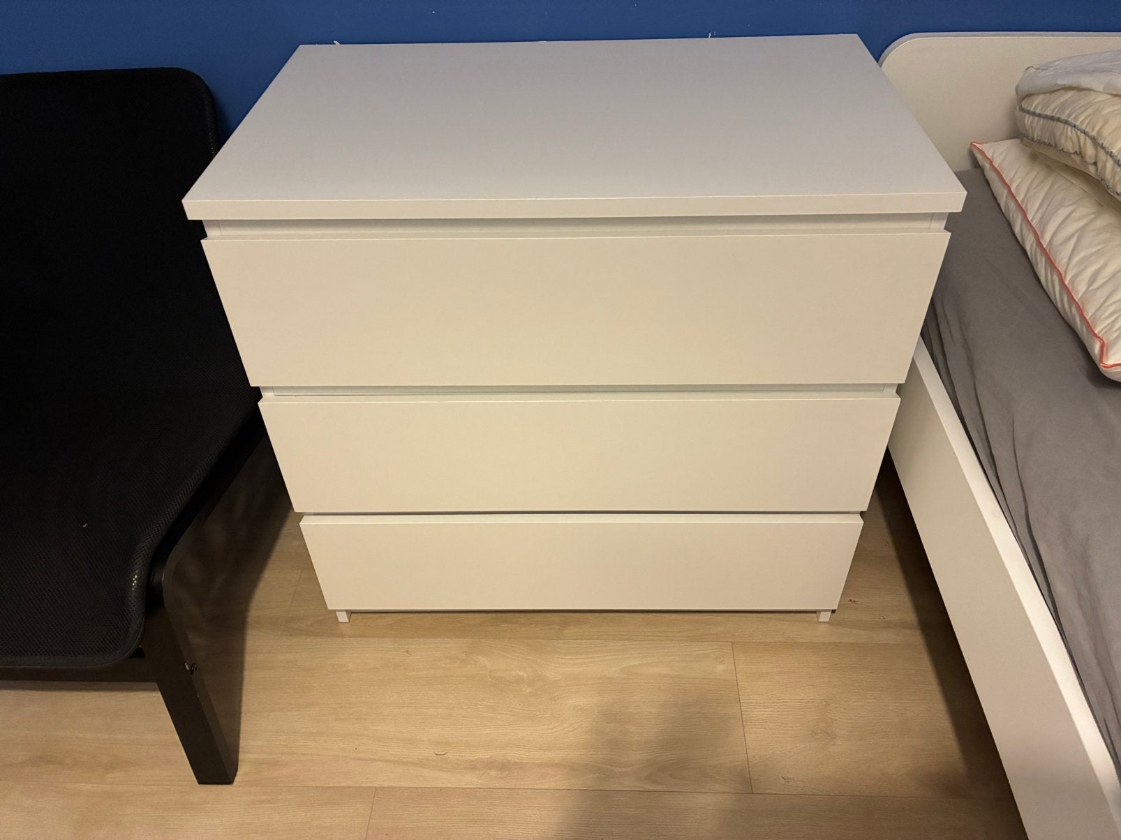 IKEA MALM 3-ladekast, Huis en Inrichting, Kasten | Ladekasten, Ophalen, 50 tot 100 cm, Zo goed als nieuw, 3 of 4 laden