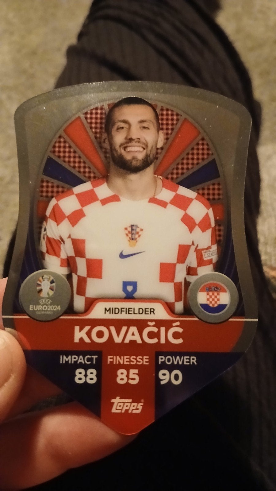 UEFA Voetbalplaatje Kovacic, Mateo - Euro 2024 Topps, Ophalen of Verzenden, Nieuw, Buitenlandse clubs, Poster, Plaatje of Sticker