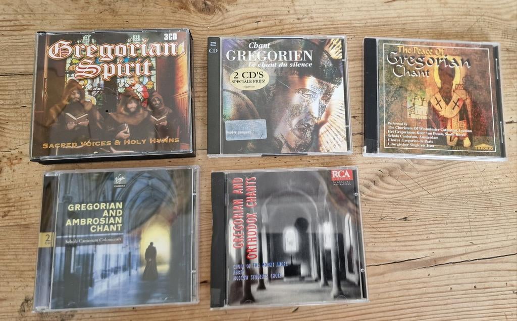 Verzameling Gregoriaanse muziek - 5 CD boxen, Ophalen of Verzenden