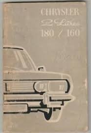 Chrysler 180 / 160 boekje, Ophalen of Verzenden
