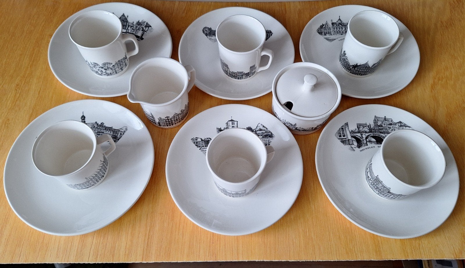 Koffieservies Villeroy&Boch Belgische steden, Ophalen of Verzenden