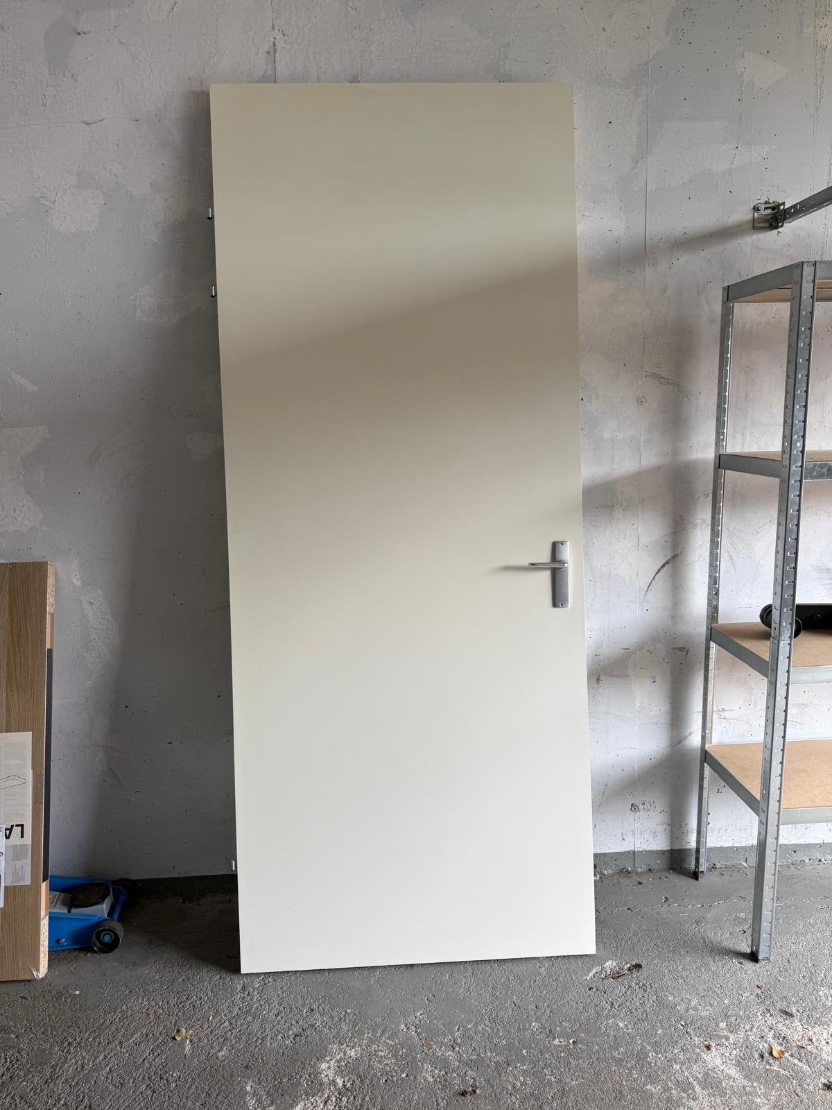 Gebruikte witte opdek binnendeur, linksdraaiend 93x231,5cm, Ophalen, Gebruikt, 80 tot 100 cm, 215 cm of meer