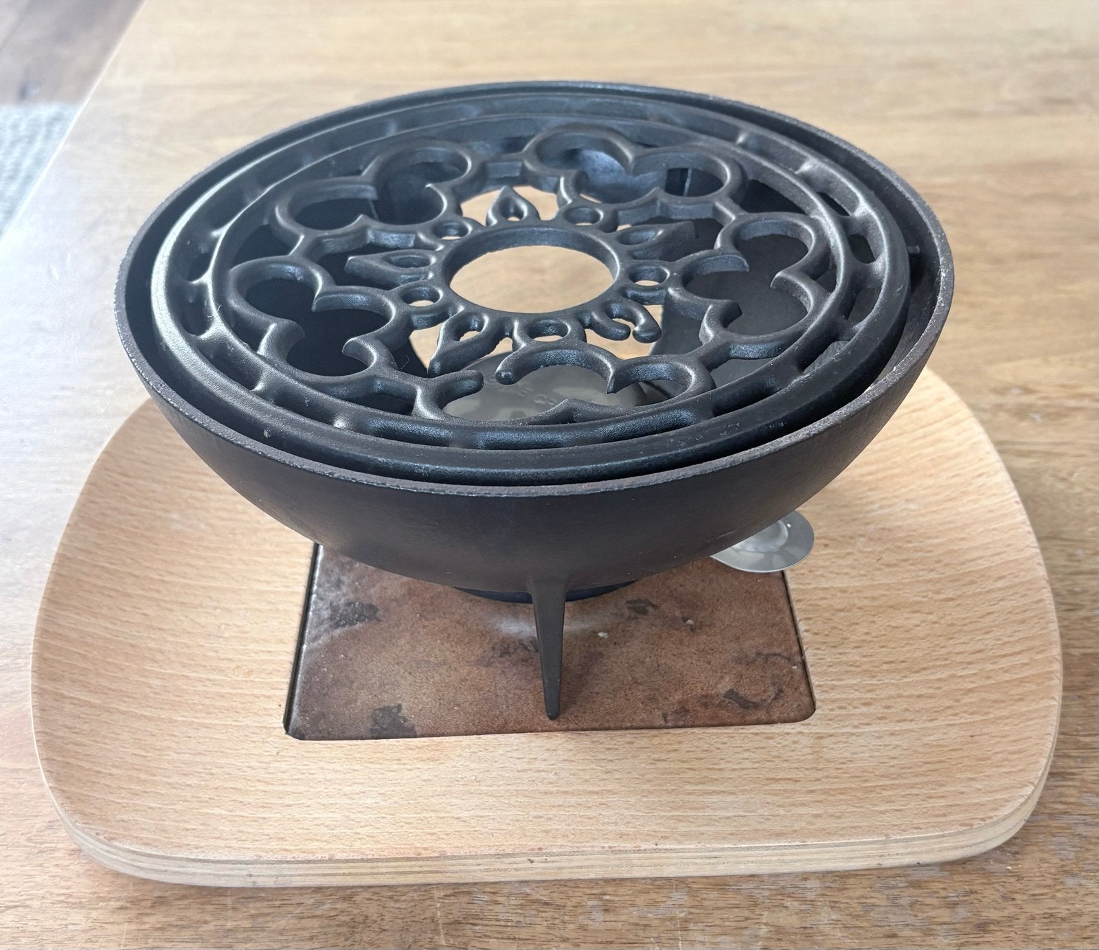 Tradition rechaud / fondue van Le Creuset, Le Creuset, Gebruikt, Ophalen of Verzenden, Zwart