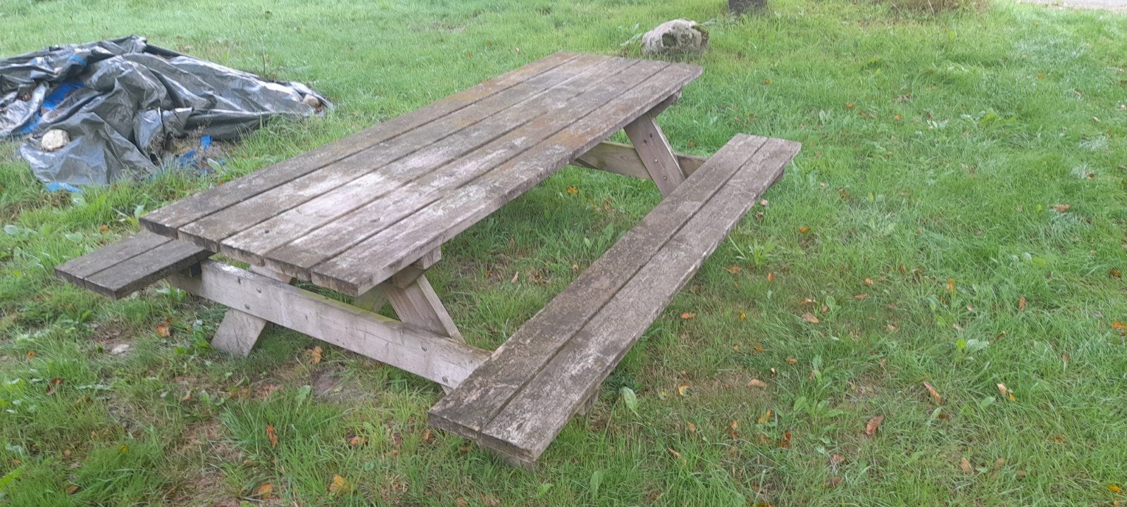 Klassieke Houten Picknicktafel A-Frame picknick bank, Ophalen, Gebruikt, Rechthoekig, Hout
