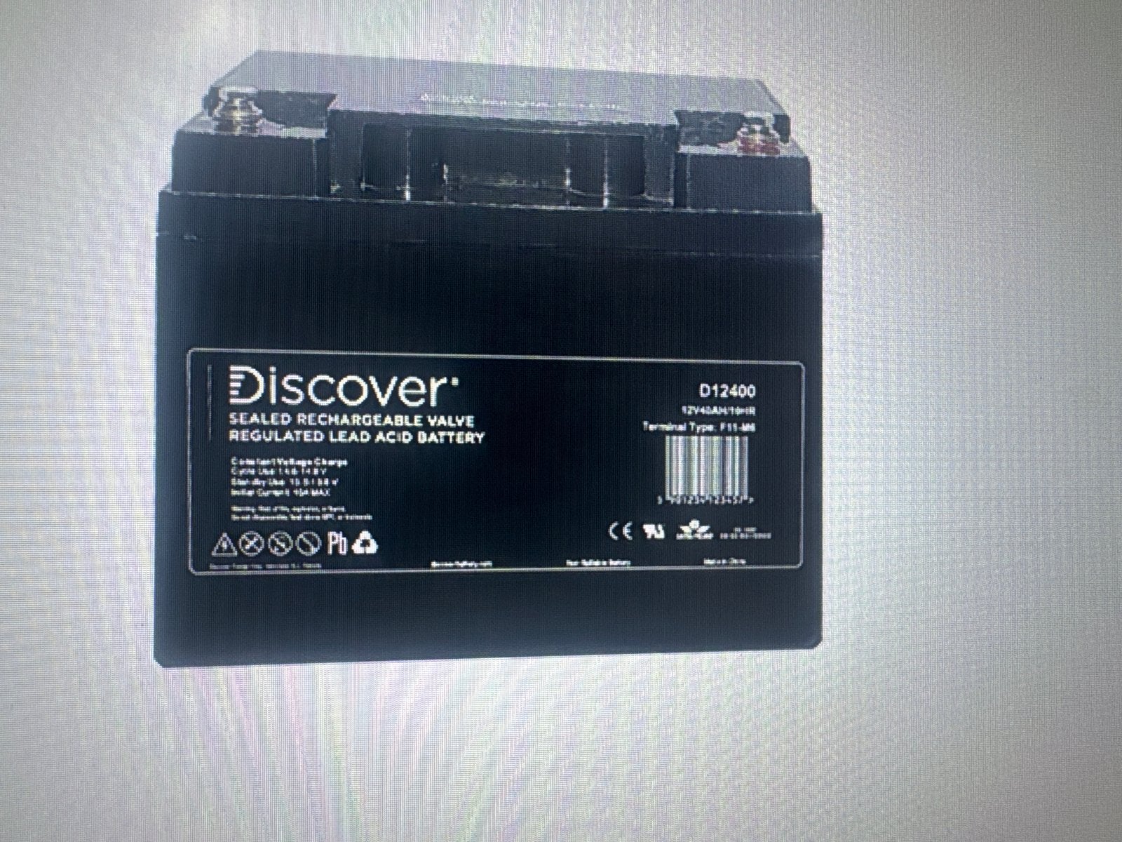 Discover D12400 AGM Accu 12V 40Ah - Nieuw, O, O, O, Nieuw