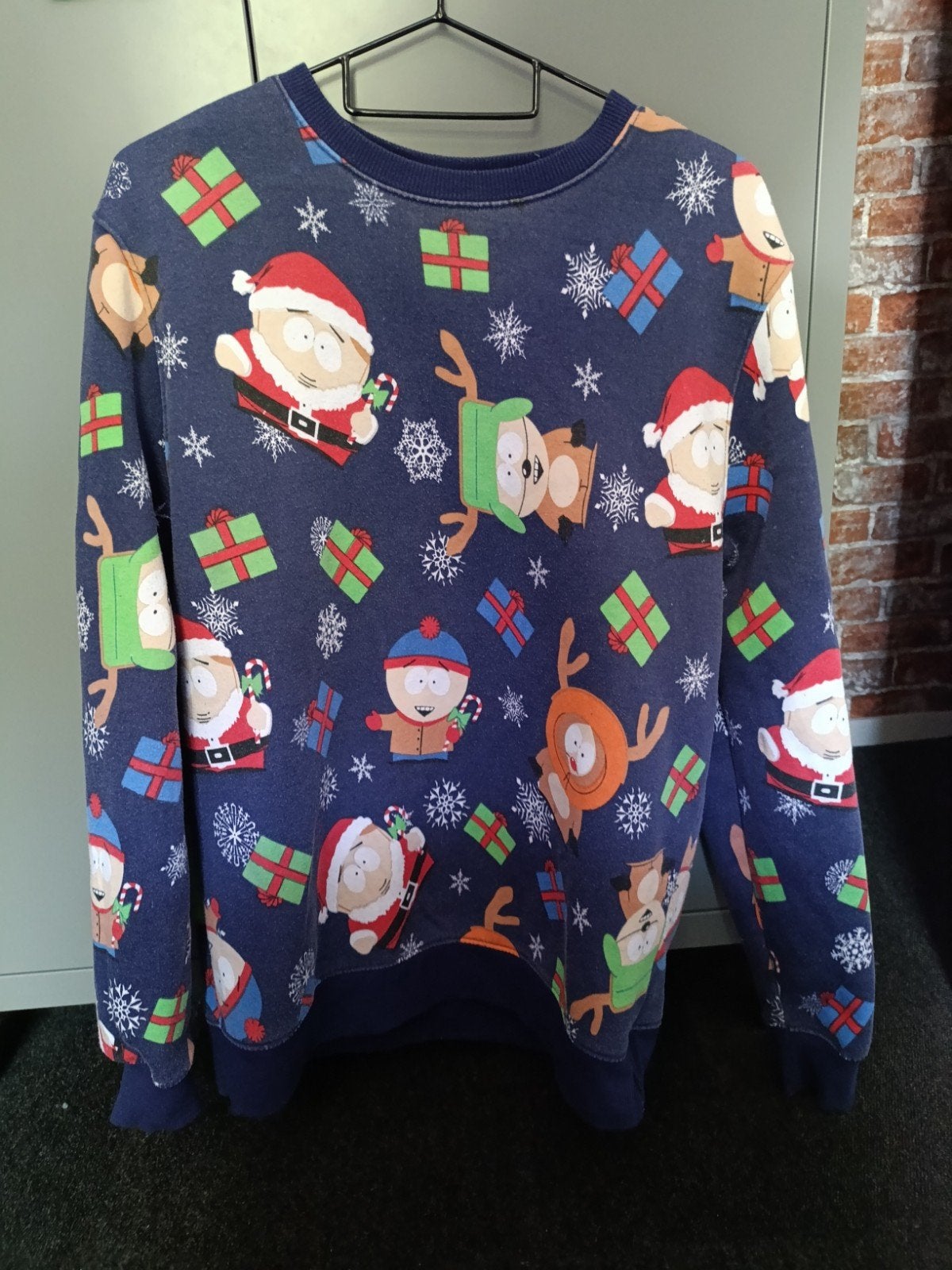 South Park Leftiesman Kersttrui Maat S, Kleding | Heren, Truien en Vesten, Blauw, Ophalen of Verzenden, Leftiesman, Gedragen