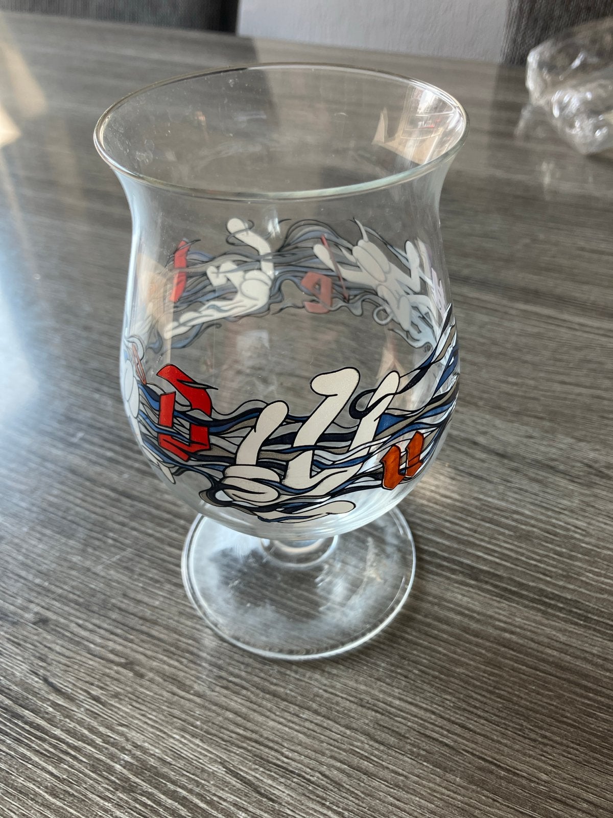 Duvel bierglas Franky Sticks 2022, Ophalen of Verzenden, Zo goed als nieuw, Meerkleurig, Glas
