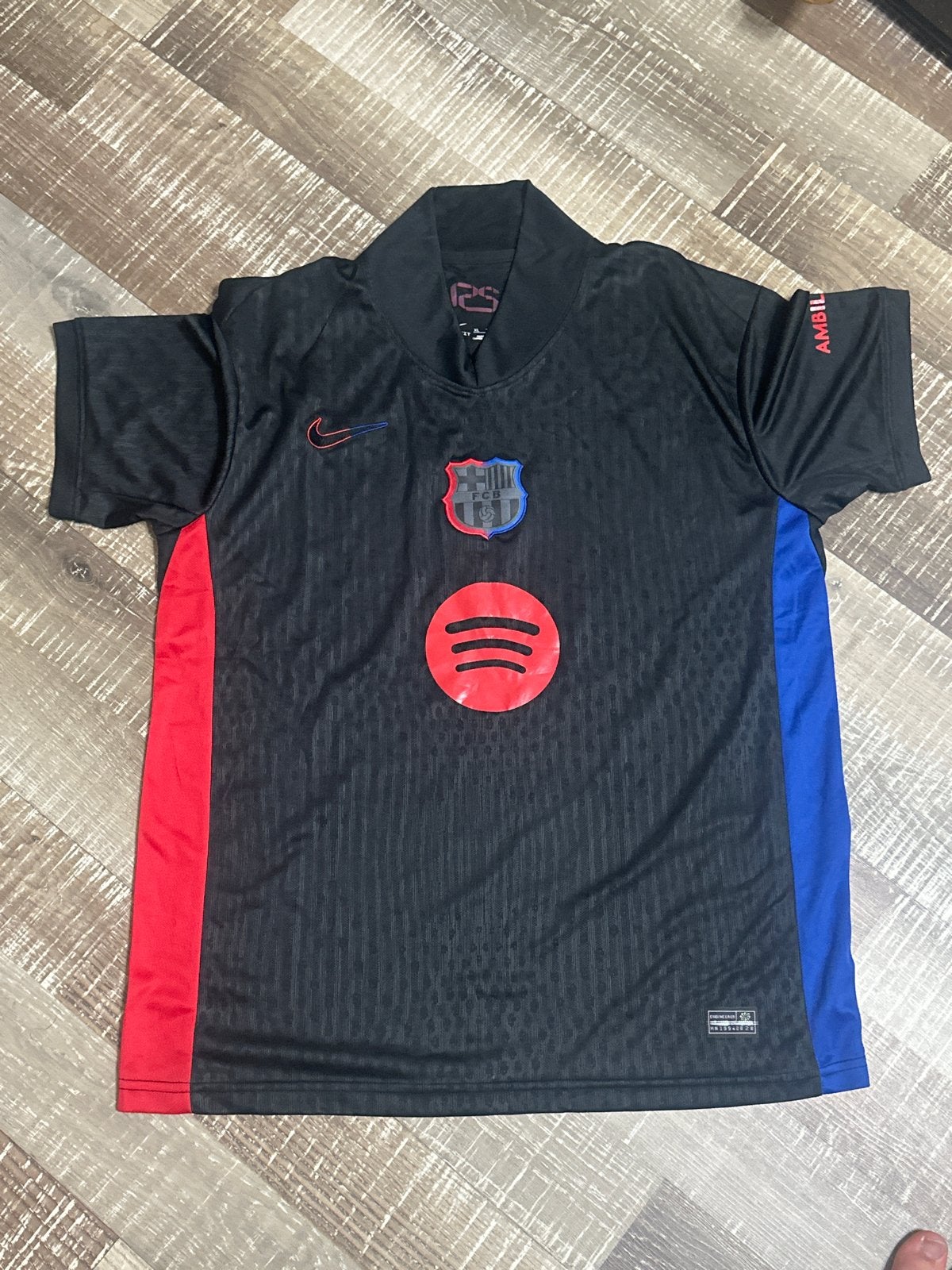 FC Barcelona x Spotify Limited Edition Shirt Zwart, Maat L, Ophalen of Verzenden, Zo goed als nieuw, Shirt