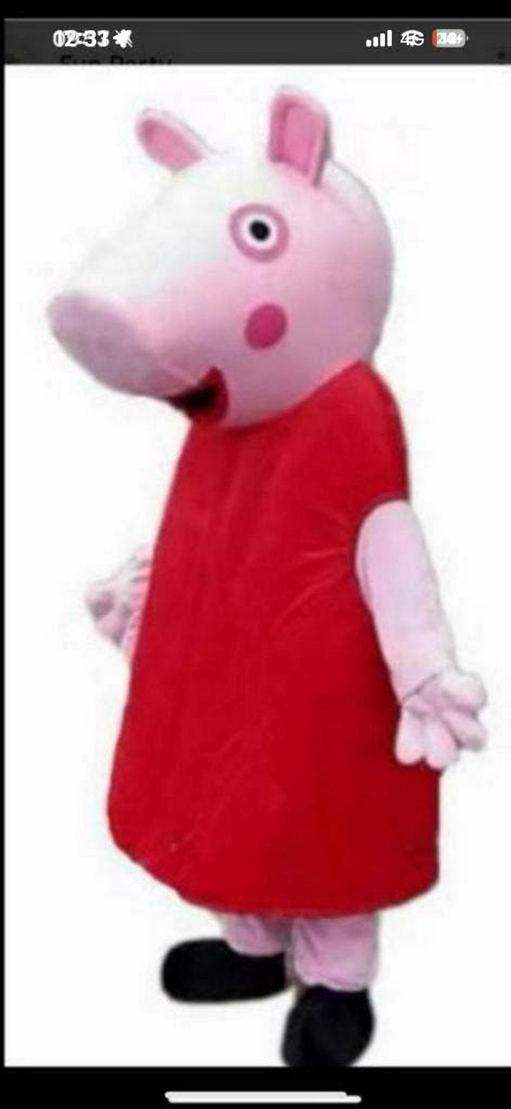 Mascotte Peppa Big te huur inclusief acteur, Ophalen of Verzenden, Zo goed als nieuw, Overige