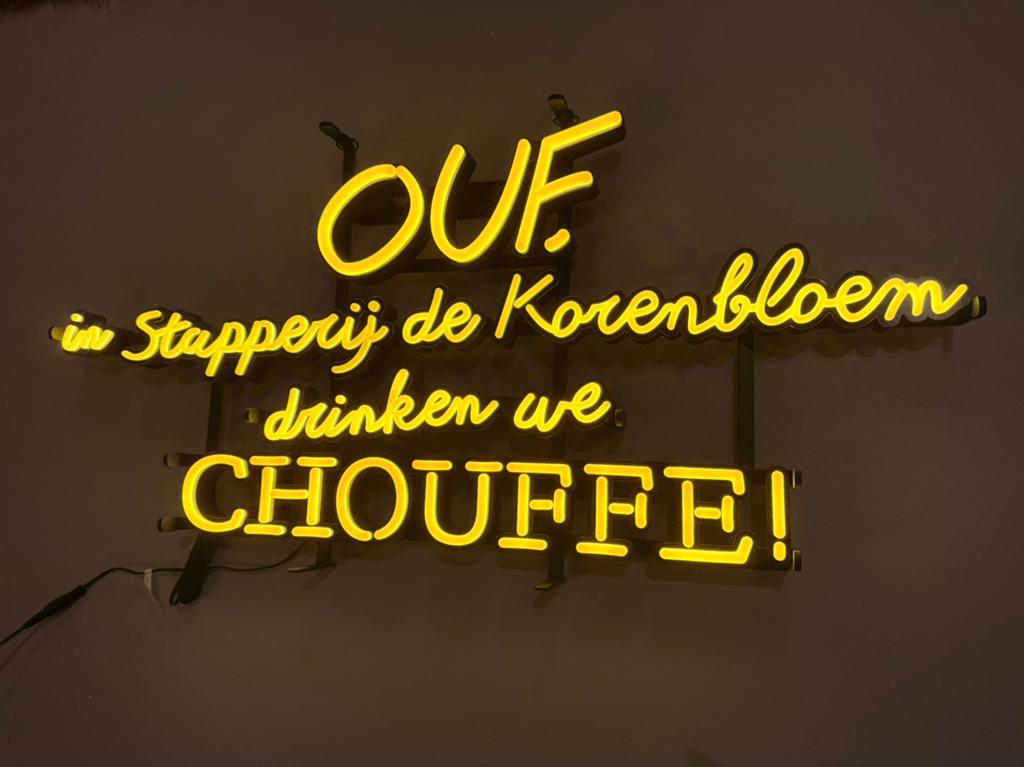 La Chouffe! bier lichtbak reclame led, Ophalen of Verzenden, Lichtbak of (neon) lamp