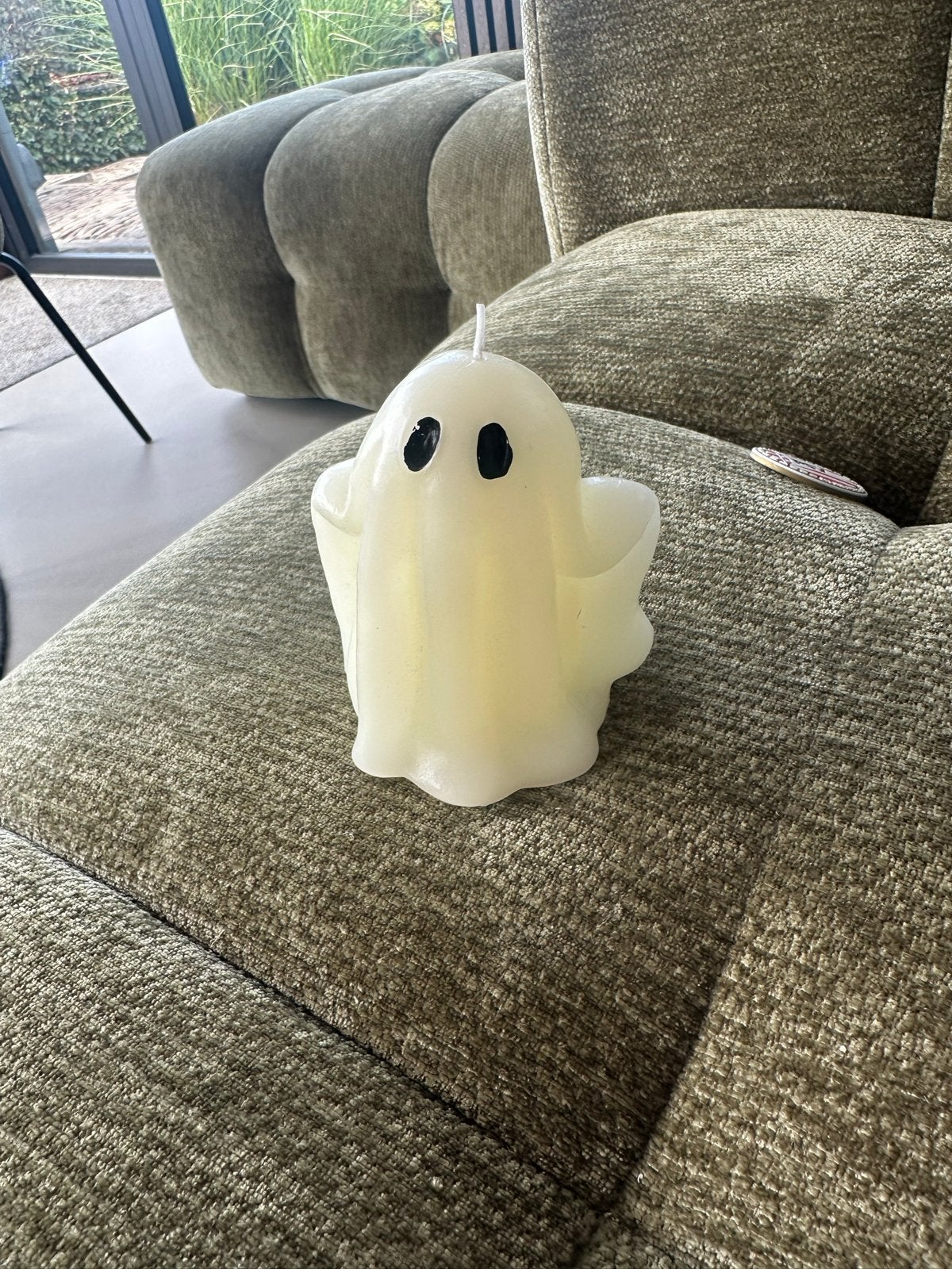 Spook kaars - Halloween decoratie, Ophalen, Wit, Kaars, Was