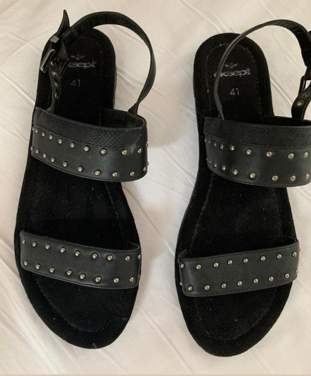 Eksept/shoeby maat 41 zo goed als nieuw, Zwart, Zo goed als nieuw, Eksept, Sandalen of Muiltjes