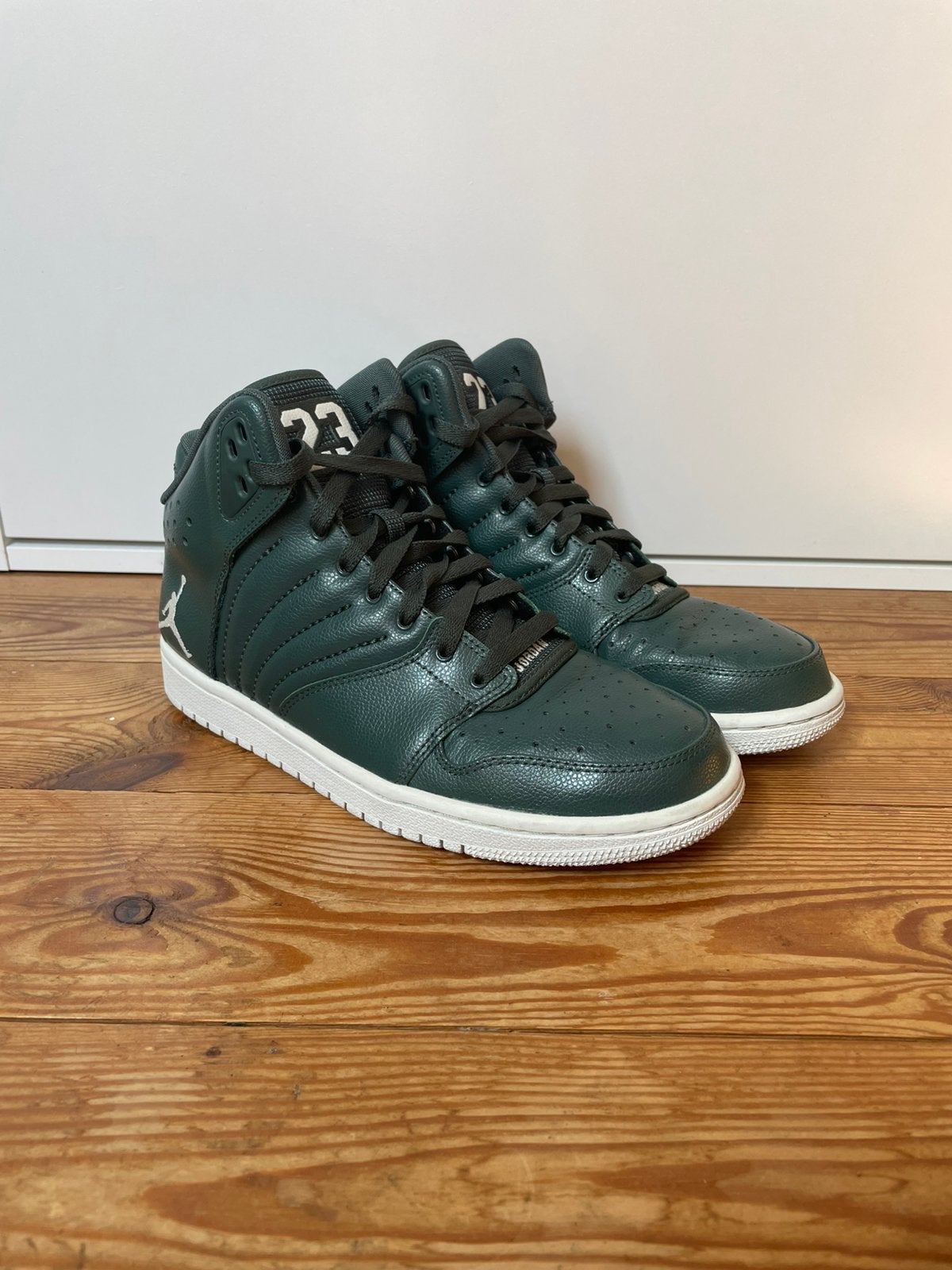 Air Jordan 1 Flight 4 Groen, Overige kleuren, Verzenden, Sneakers of Gympen, Zo goed als nieuw