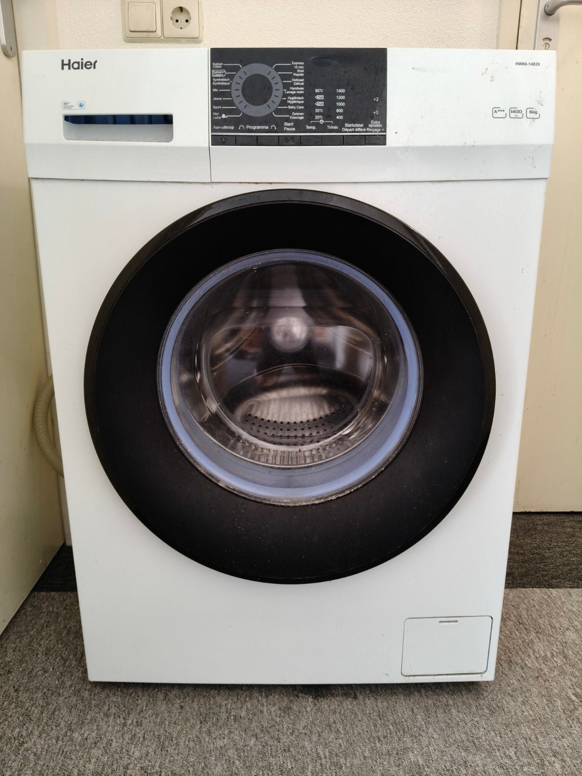 Haier Wasmachine - Voorlader met F7 foutcode, Witgoed en Apparatuur, Ophalen, Voorlader, Niet werkend, 85 tot 90 cm