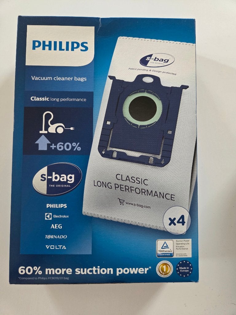 [Nieuw] Originele Philips S-bag stofzuigerzakken 4 stuks, Ophalen of Verzenden, Nieuw