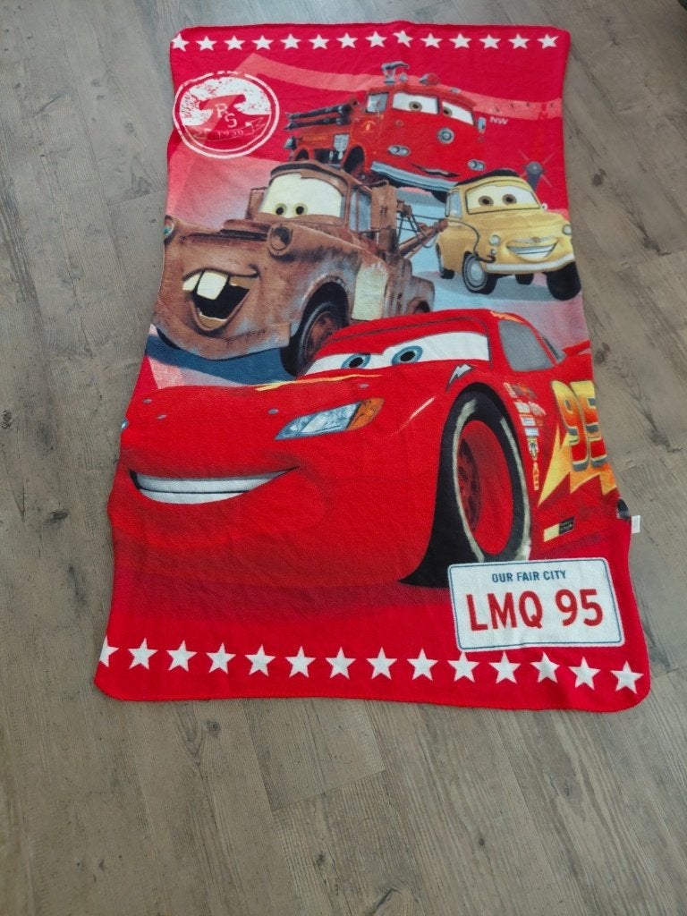 Cars deken, Wasbaar, Zo goed als nieuw, 150 cm, Rood