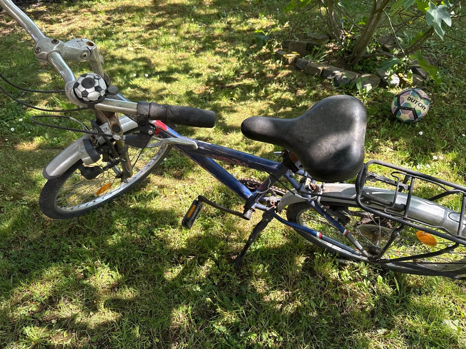 24 inch fiets met versnellingen en bagagedrager, Gebruikt, Velgrem, Versnellingen, 53 tot 57 cm