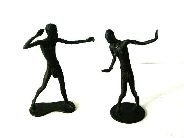 Richard Rohac bronzen beeldjes, Gemerkt, Ophalen of Verzenden, 12 cm, Brons