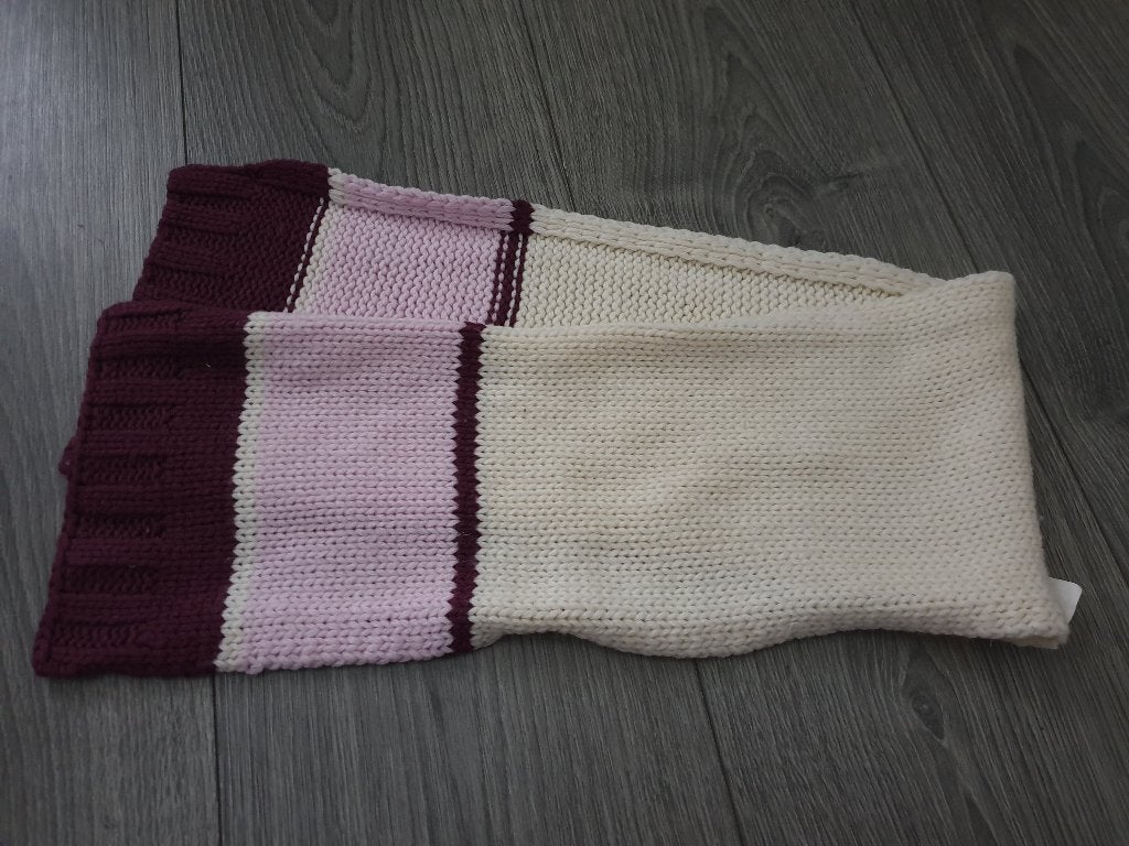 Crème gebreide sjaal voor peuter/ kleuter ~ SM2701, Ophalen of Verzenden, Zo goed als nieuw, Meisje, Sjaal