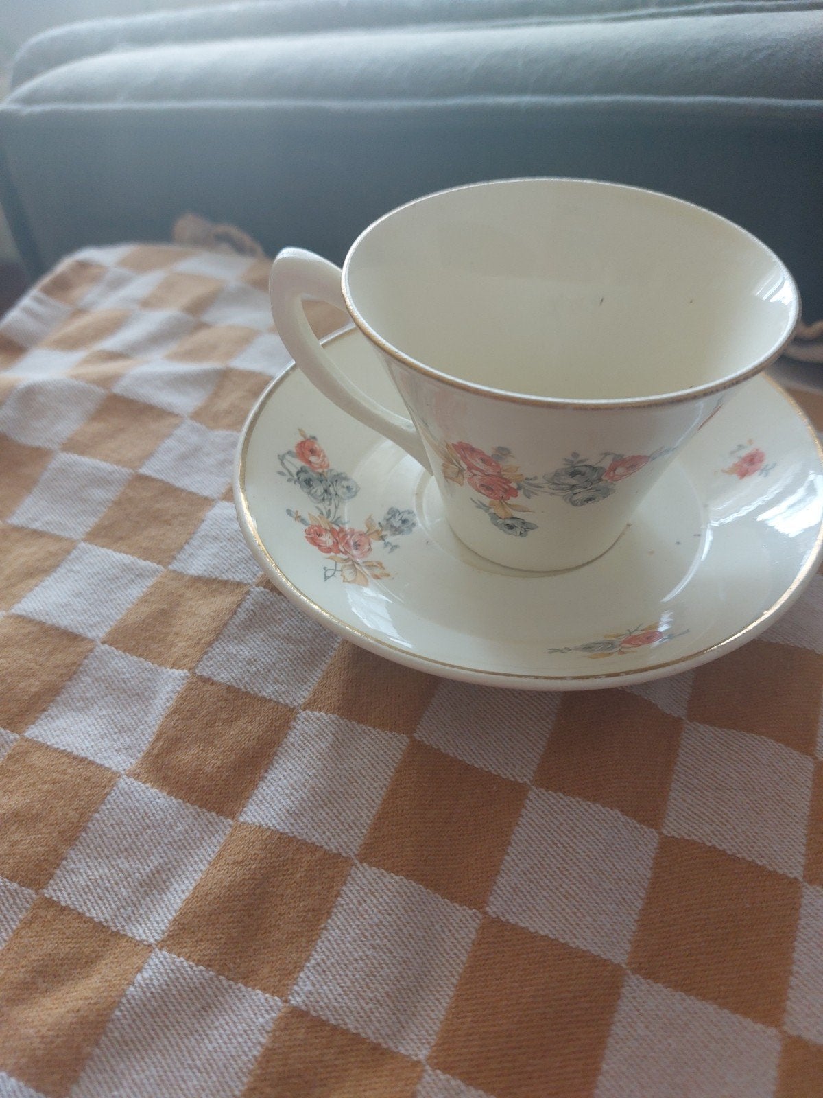 Antiek / vintage kop en schotel, Ophalen of Verzenden