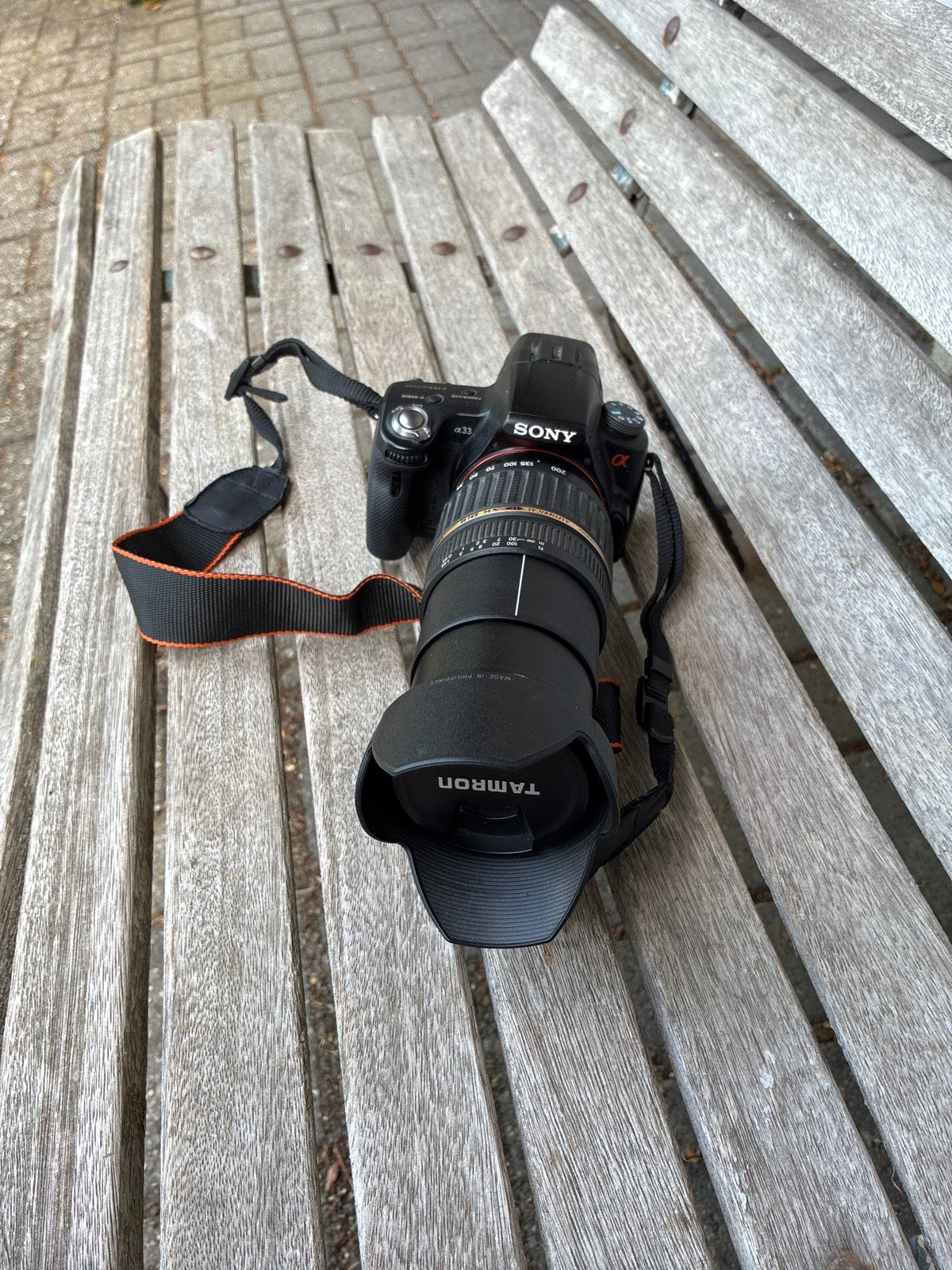 Sony Alpha SLT-A33 met Tamron 18-200mm lens, Gebruikt, Spiegelreflex, Beeldstabilisatie, Ophalen of Verzenden