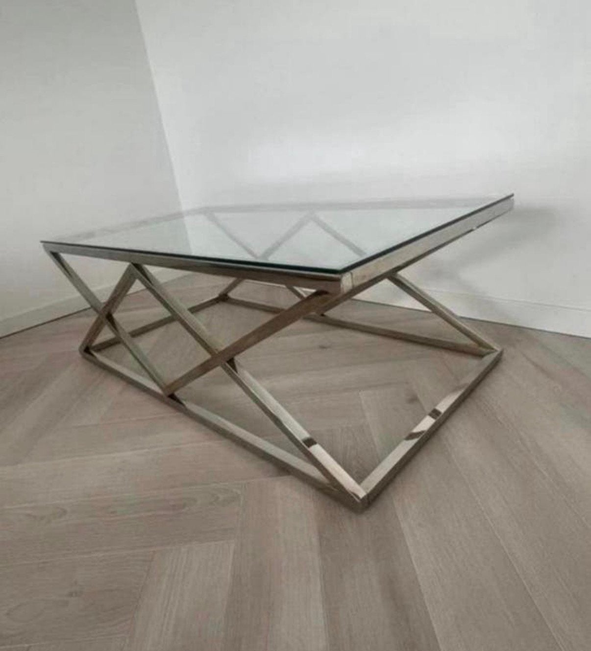Staale salontafel, Ophalen, 100 tot 150 cm, 50 tot 100 cm, Zo goed als nieuw