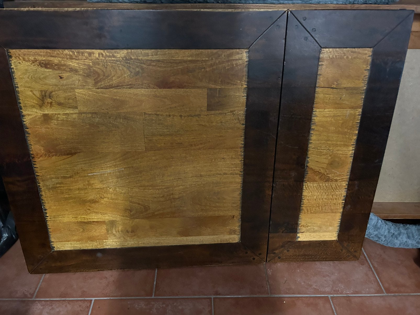 Mooie eiken Houten tafel minimaal 86x86, Ophalen