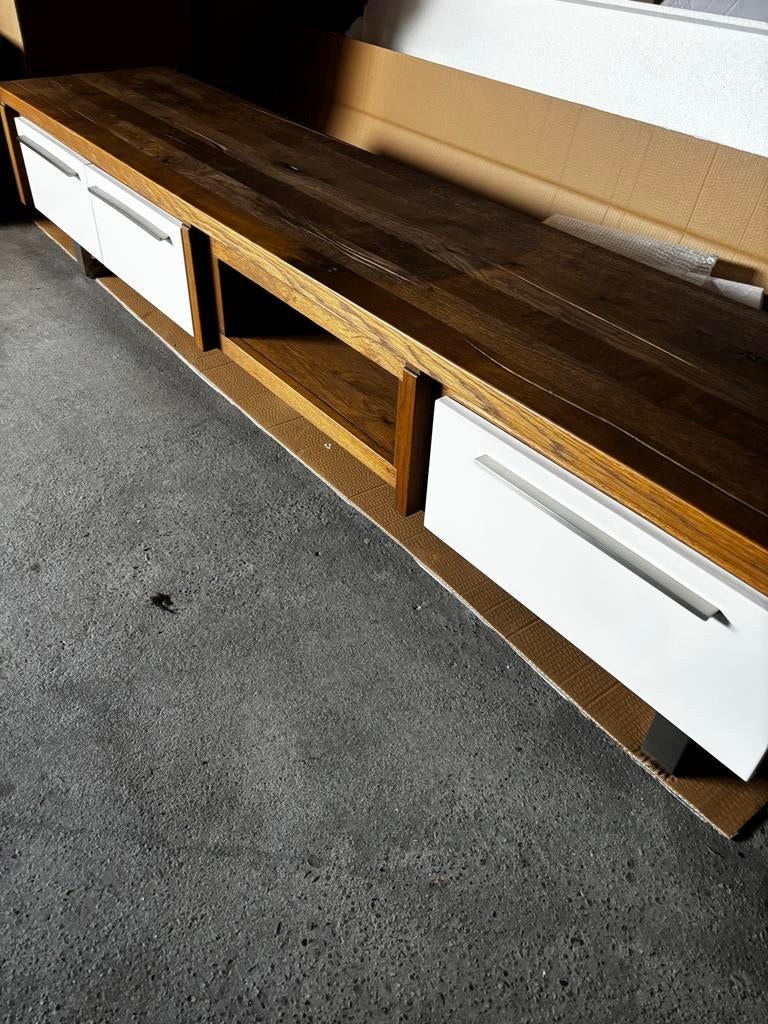 Robuust TV-meubel/dressoir van 220cm - Zo goed als nieuw, Ophalen, Zo goed als nieuw, 200 cm of meer, Minder dan 100 cm