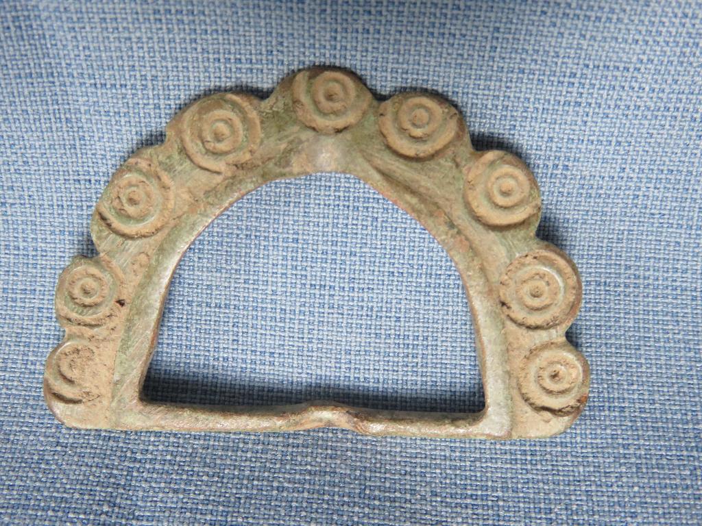 Byzantijnse gesp in brons - 8e - 12e eeuw - bodemvondst, Antiek en Kunst, Antiek | Koper en Brons, Ophalen of Verzenden, Brons