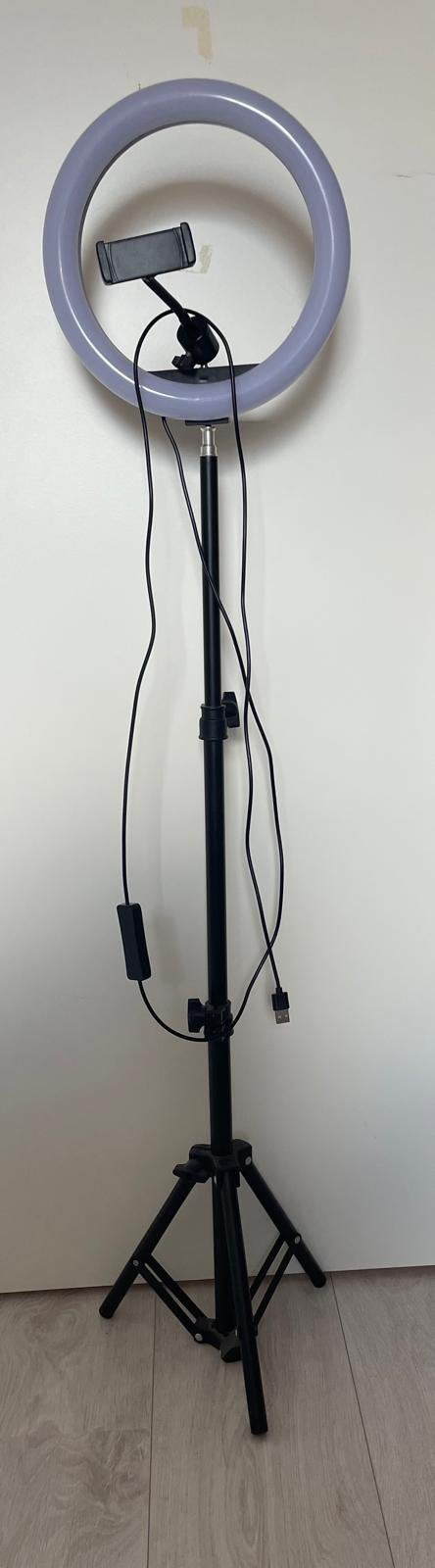 Selfie standaard met verlichting., Ophalen, Zo goed als nieuw