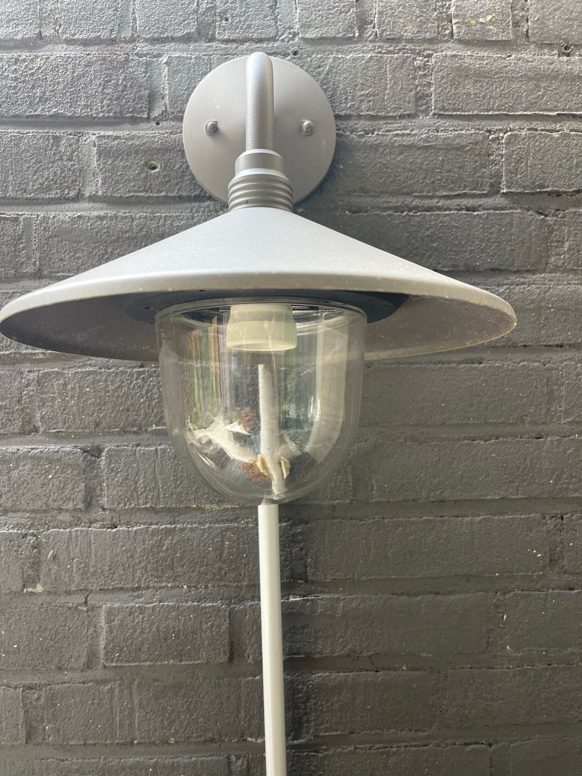 Sencys E27 Buitenlamp IP44 met CALEX dimbare Led lamp, Metaal, Gebruikt, Grijs, E27 (groot)