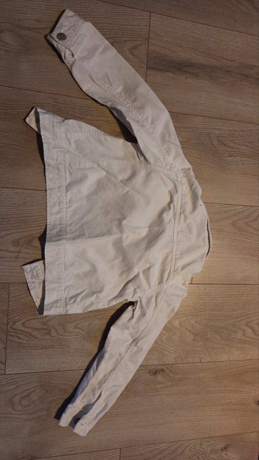 Kinder spijkerjas wit, maat 110/116, Kinderen en Baby's, Kinderkleding | Maat 116, Ophalen of Verzenden, Meisje, Jas