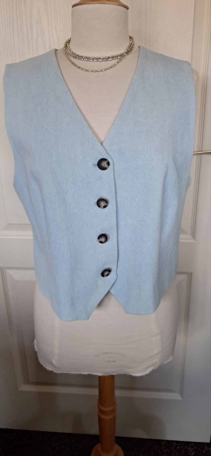 Lichtblauw gilet van My Essential Wardrobe - Maat 42, Onbekend, My Essential Wardrobe, Ophalen of Verzenden, Zo goed als nieuw