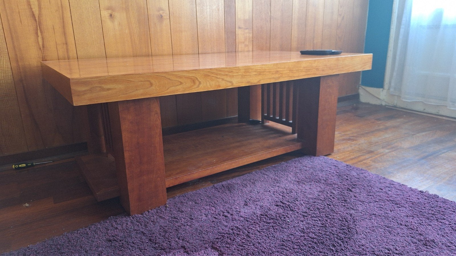 Salontafel handgemaakt., Ophalen, 100 tot 150 cm, Teakhout, 50 tot 100 cm