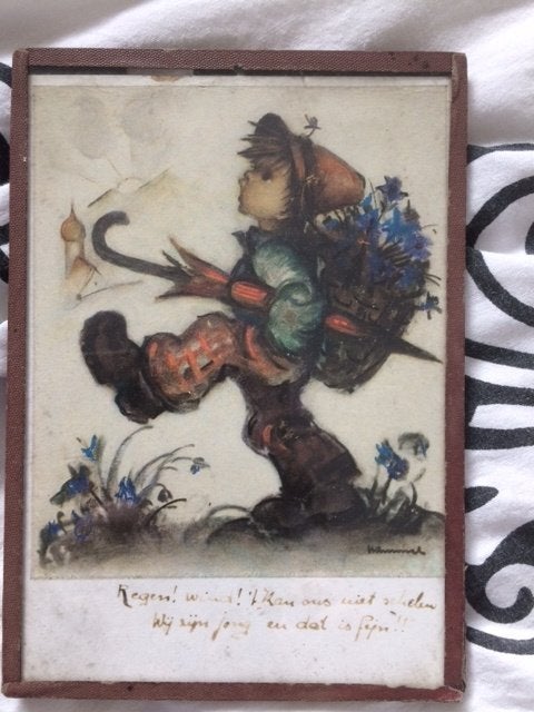klein schilderijtje hummel, Ophalen of Verzenden