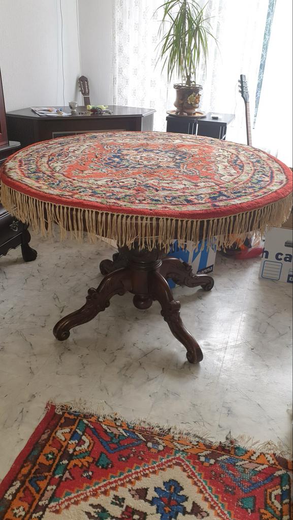 Perzisch tafelkleed - Rond - 120 cm diameter, Ophalen, Gebruikt, Rond, Binnen