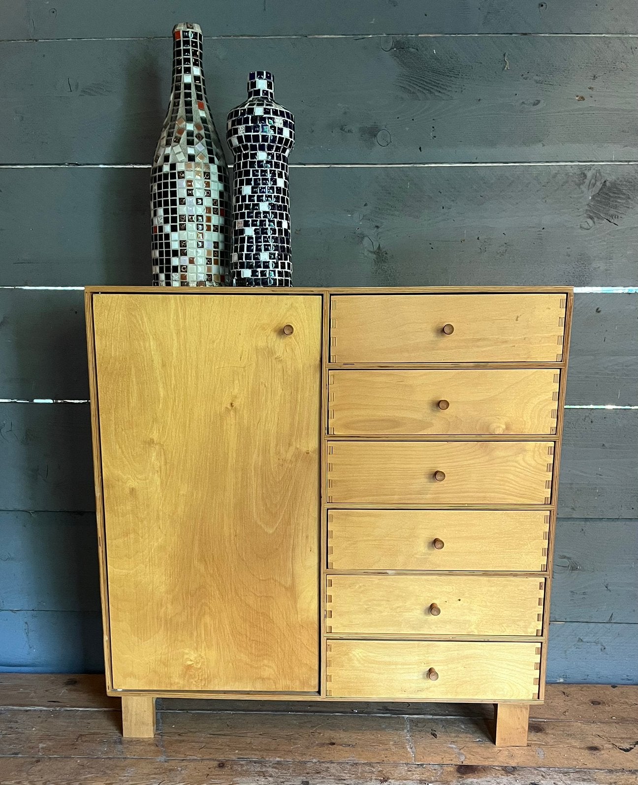 Ladekast/dressoir berken, Ophalen, Gebruikt, 25 tot 50 cm, 50 tot 100 cm