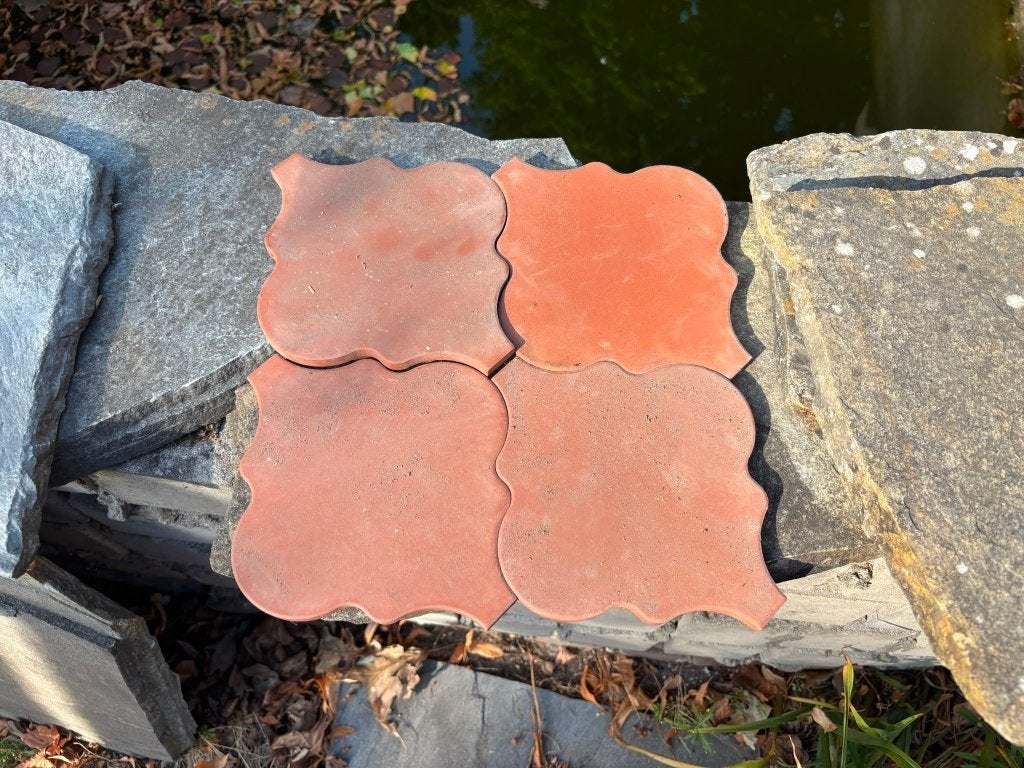 Oude terracotta tegels, Ophalen