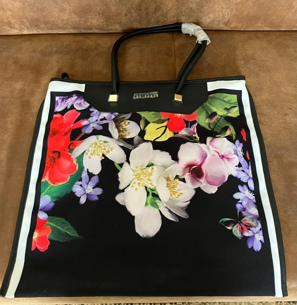 Ted Baker Hanita Forget Me Not Foldaway Floral Tote Bag, Sieraden, Tassen en Uiterlijk, Tassen | Damestassen, Ophalen of Verzenden