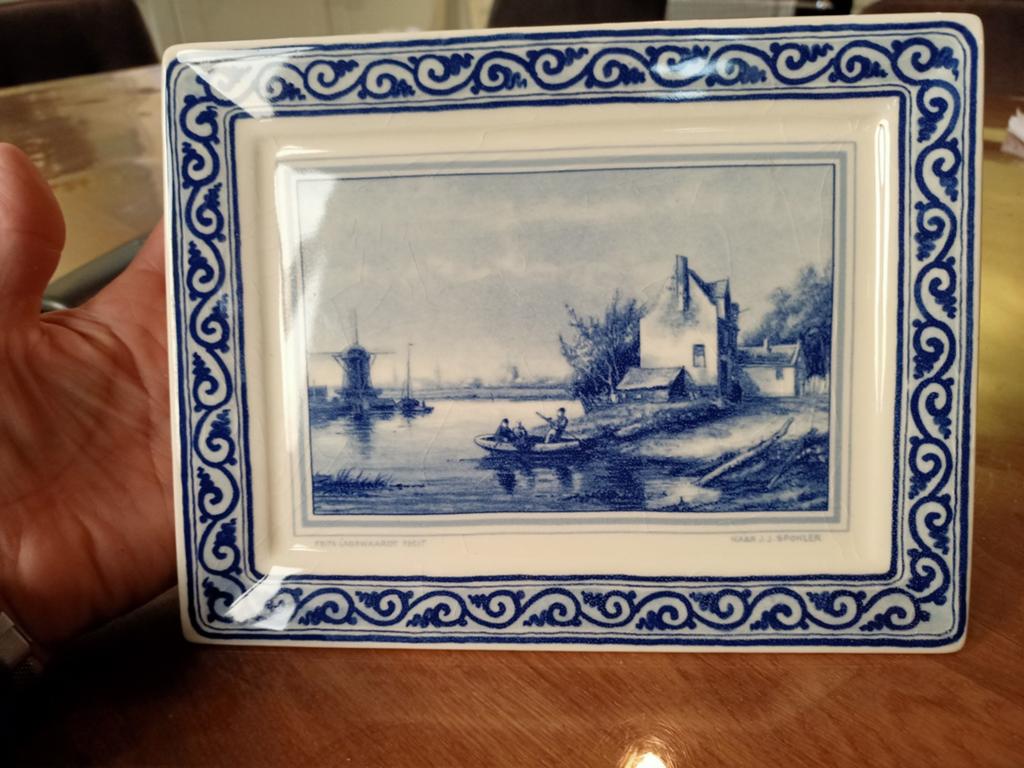 Delfts Blauw Tegeltableau Westraven Handwerk, Antiek en Kunst, Ophalen of Verzenden