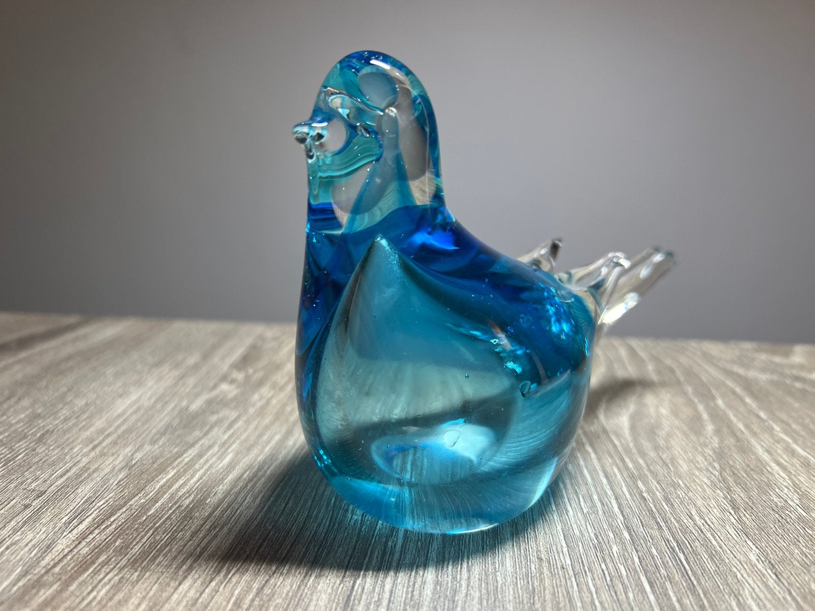 Glazen vogel in aquablauw - Decoratief object, Ophalen of Verzenden