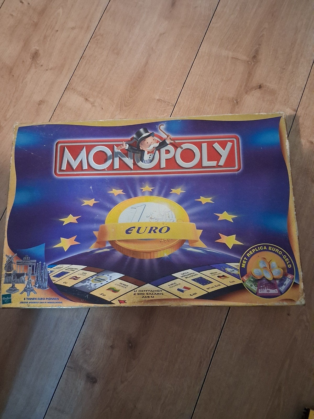 Vintage Monopoly Spel met 5.Tinnen Pionnen, Hobby en Vrije tijd, Gezelschapsspellen | Bordspellen, Ophalen, Zo goed als nieuw