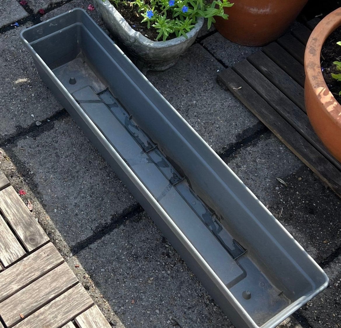 Bloembak 78 cm, Tuin en Terras, Bloembakken en Plantenbakken, Ophalen, Zo goed als nieuw, Overige vormen, Kunststof