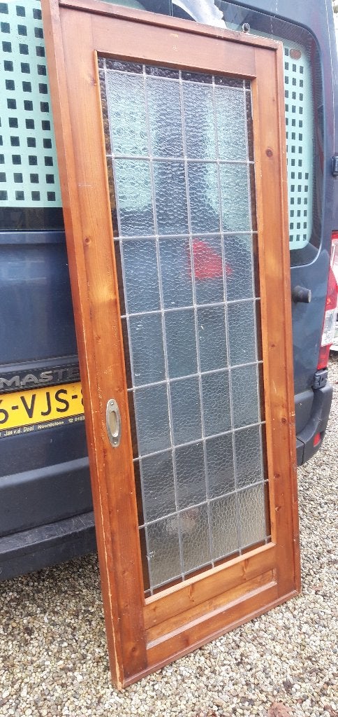 Schuifdeur met Glas in Lood, Doe-het-zelf en Verbouw, Kozijnen en Schuifpuien, Gebruikt, Overige typen, 150 tot 225 cm, Ameide